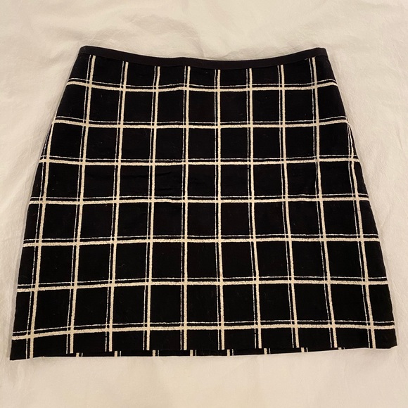 Madewell double windowpane skirt - Picture 2 of 4